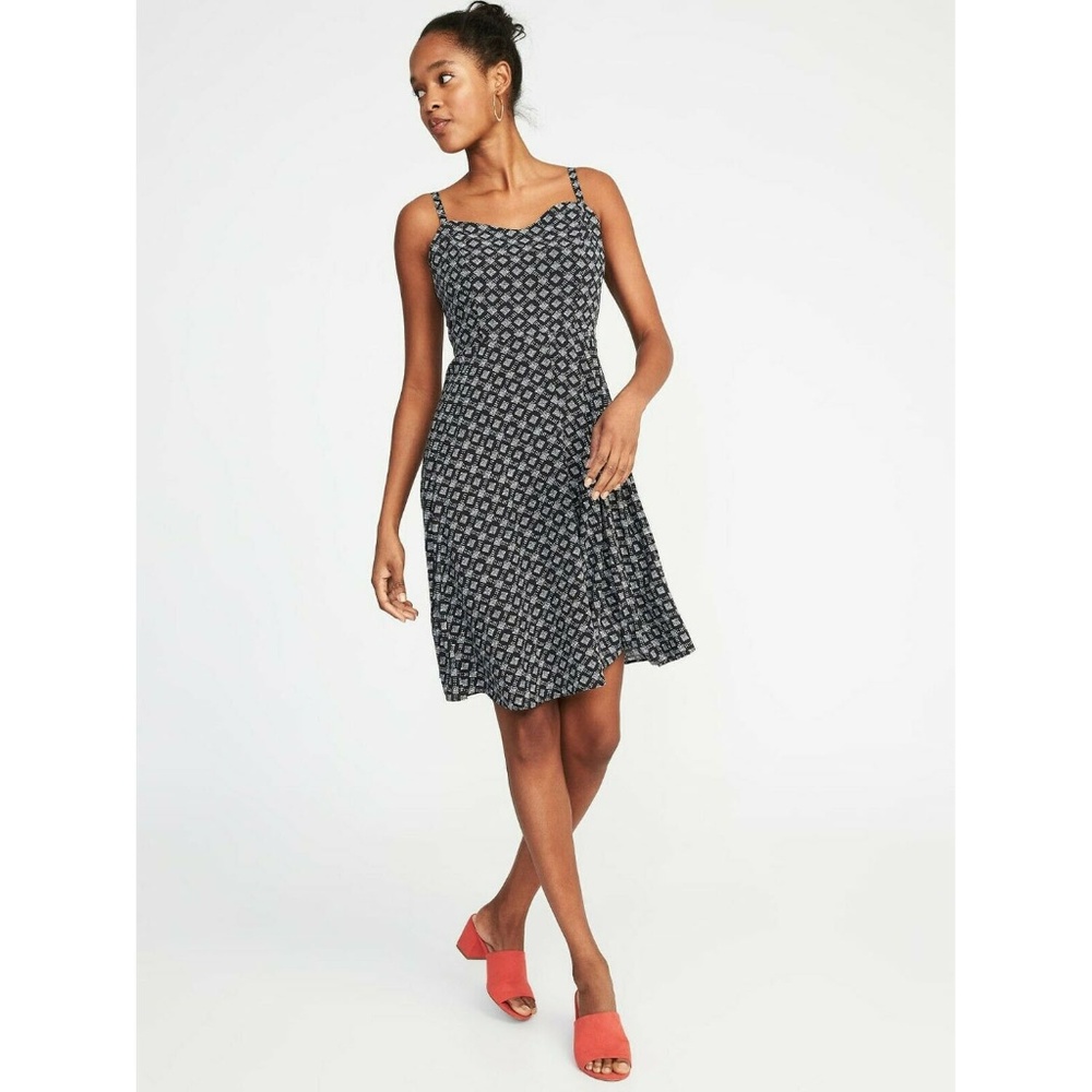 NWT Old Navy  Fit & Flare Geometric Pattern Dress